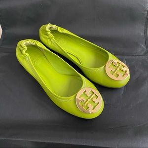 Tory Burch Reva Green Ballet Flats